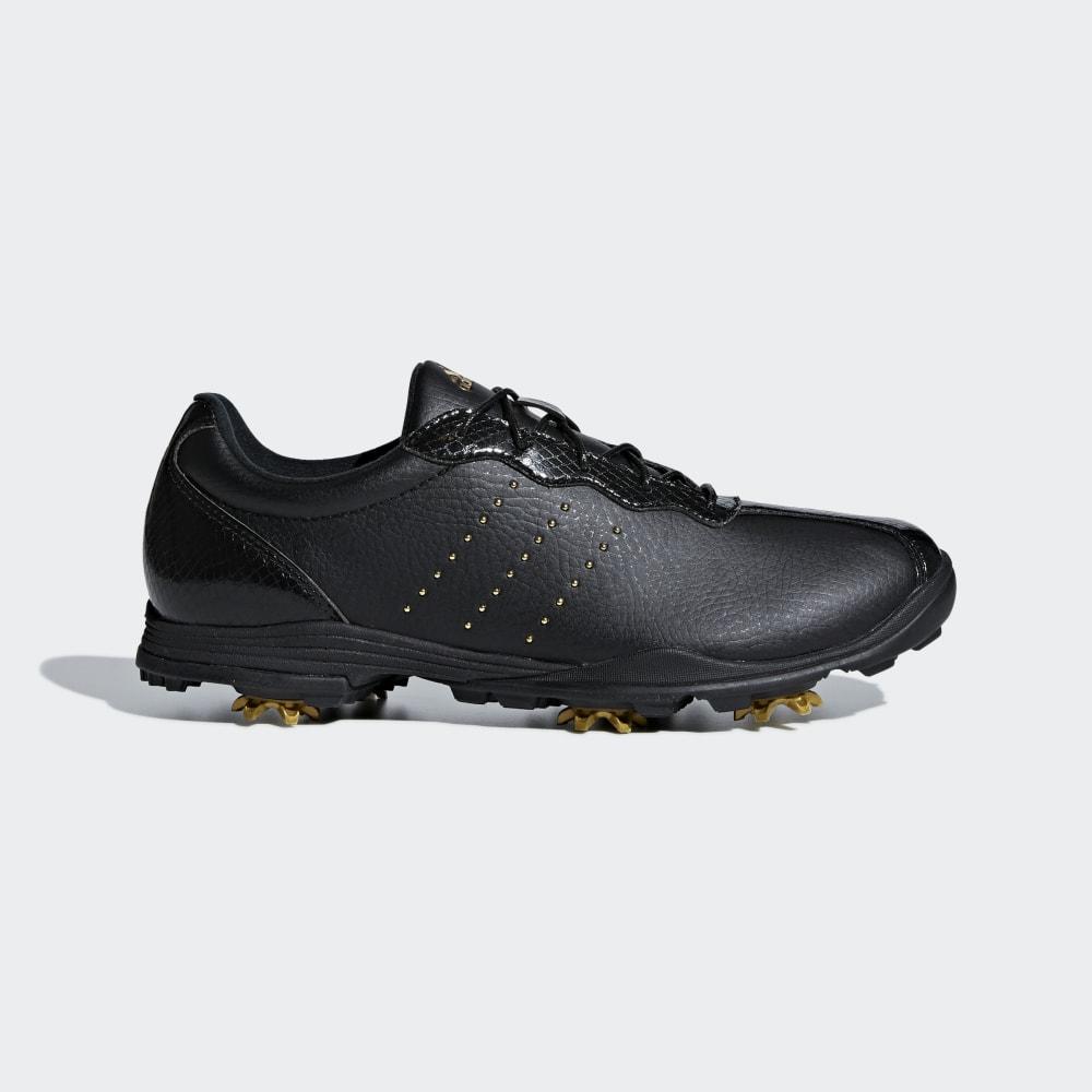 Adidas Women's Adipure DC Golf Shoes Black/Gold Metal Ireland F33618